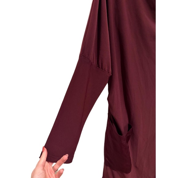 Joseph Ribkoff Dress Womens Size 14 Deep Red Cowl Neck Dolman Sleeve Tunic - Picture 5 of 6